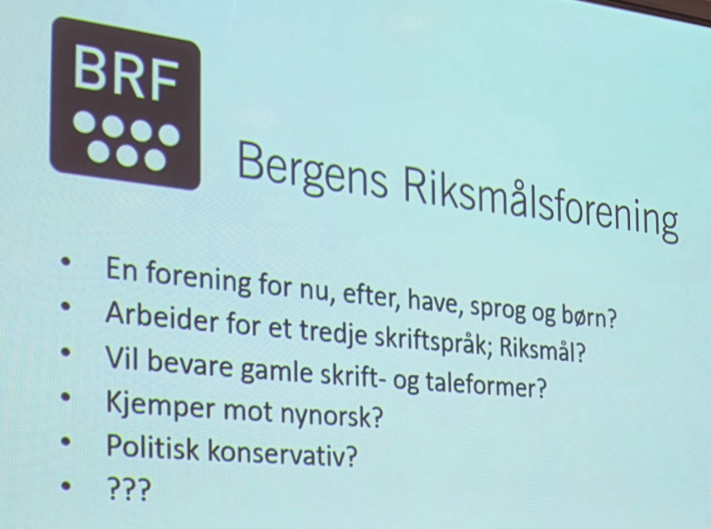 Møte 27.01 - Bergen Riksmålsforening 125 år